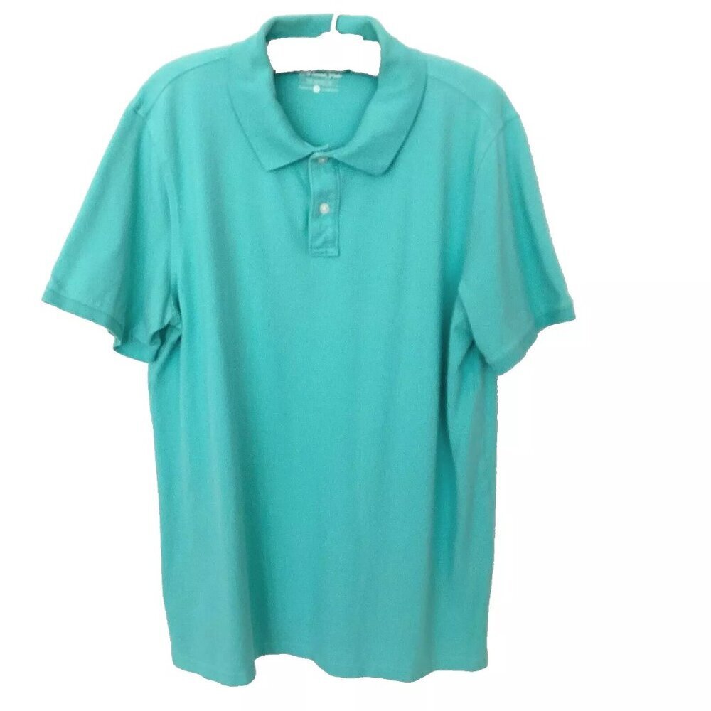 Sonoma Polo Golf Shirt Short Sleeves Turquoise Men's Large